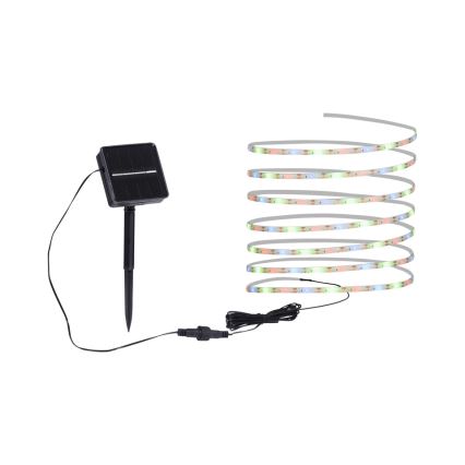 JUST LIGHT. 19971-18 - LED RGB päikesetoitega valgusriba TEANIA LED/3,7V 5 m 1200 mAh IP44 must