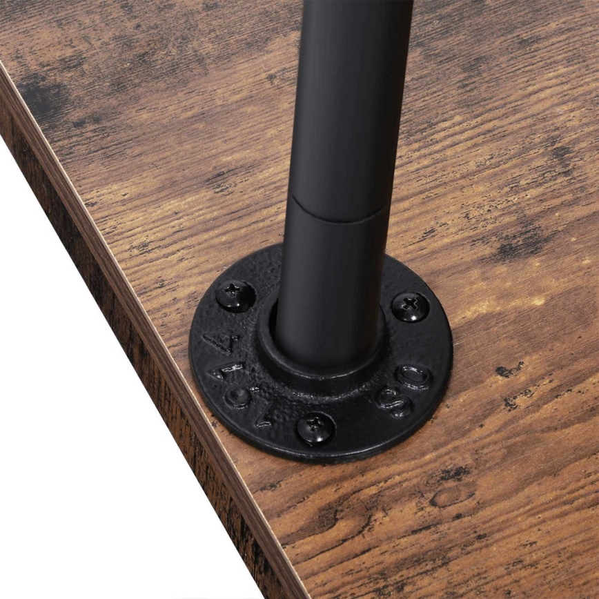 Liigutatav seisev riidenagi LINEA pruun/must