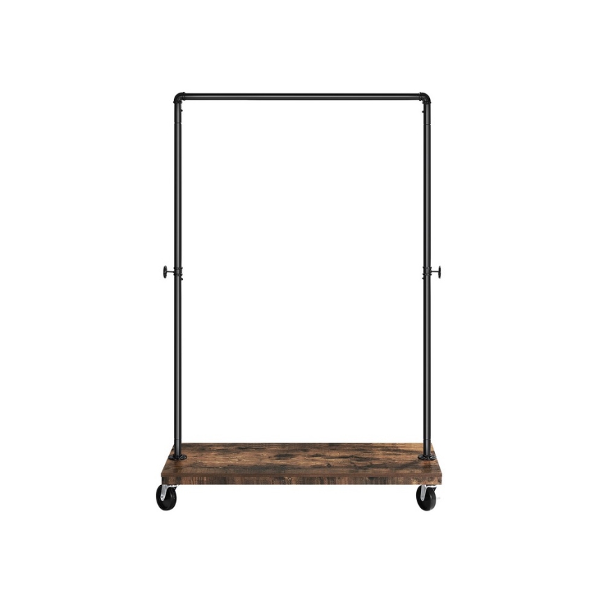 Liigutatav seisev riidenagi LINEA pruun/must