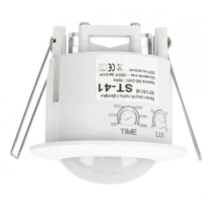 Liikumis- ja hämarusandur ST41 360 ° valge