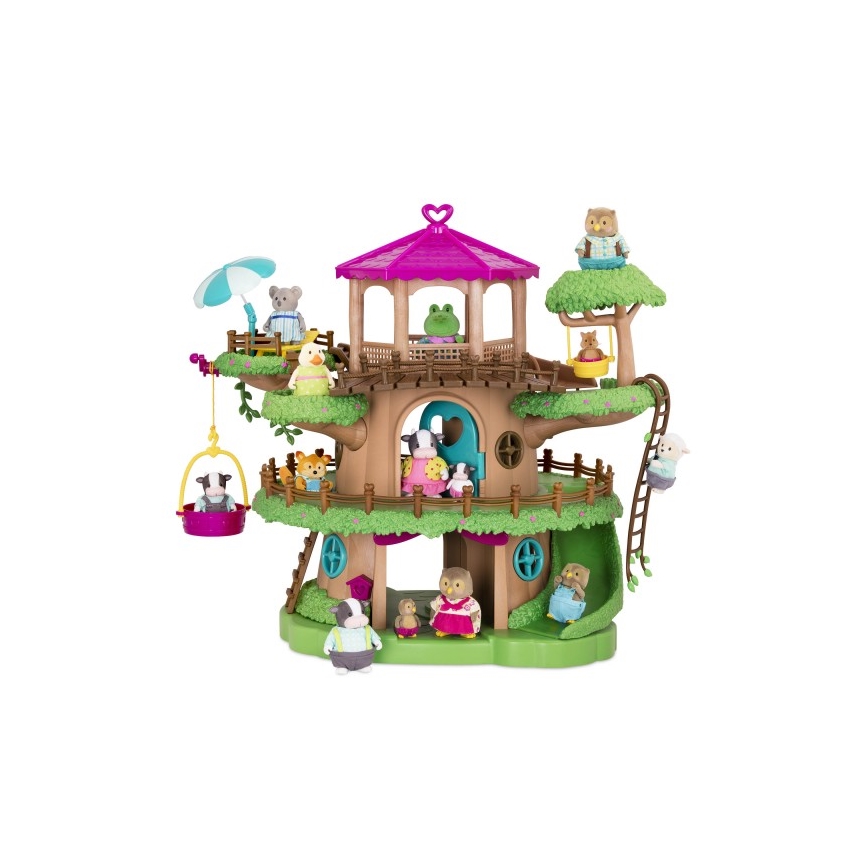 Li'l Woodzeez - Mängukomplekt FAMILY TREEHOUSE puumaja