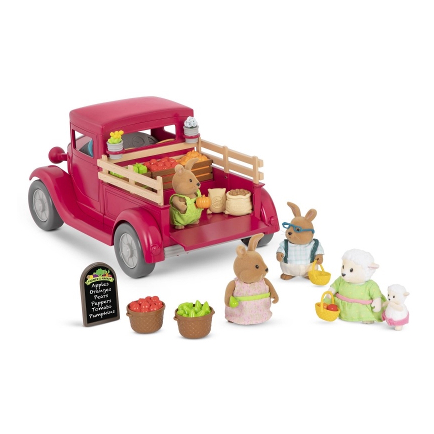 Li'l Woodzeez - Mängukomplekt taluniku auto toidustendiga 3xAAA