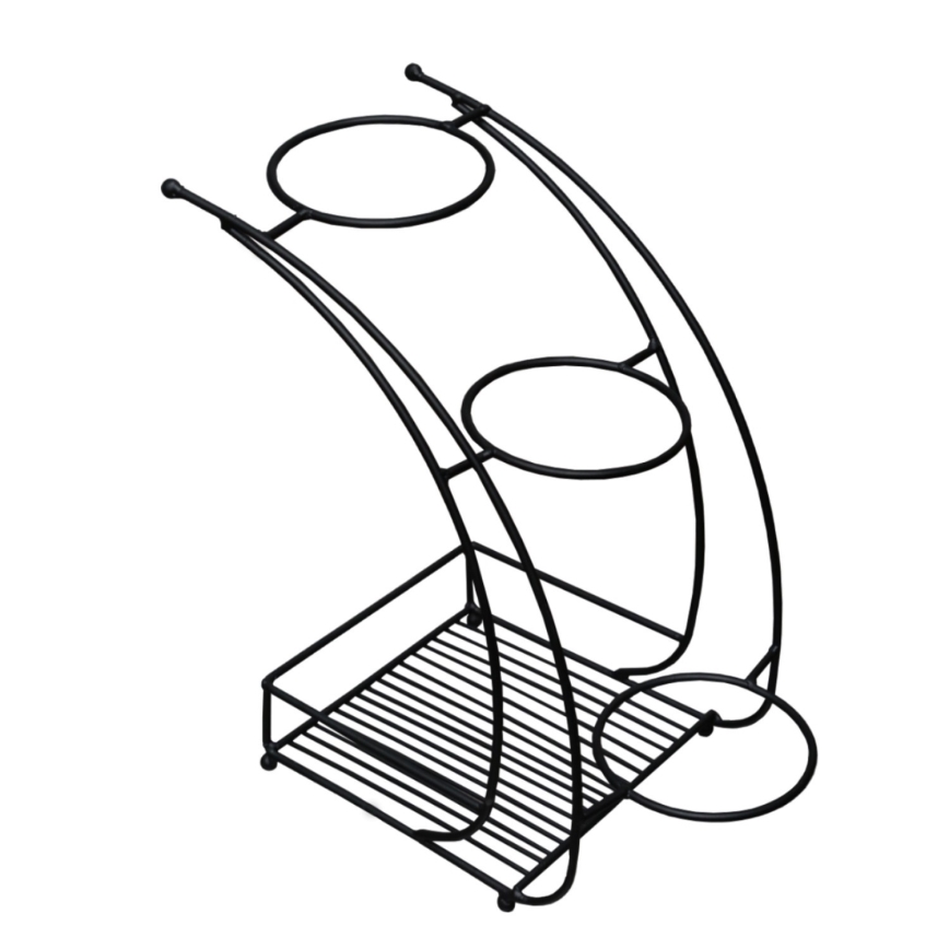 Lillealus 37x19 cm must/metallist