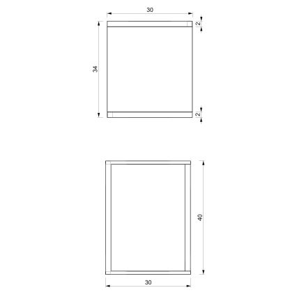 Lillealus 40x30x34 cm valge