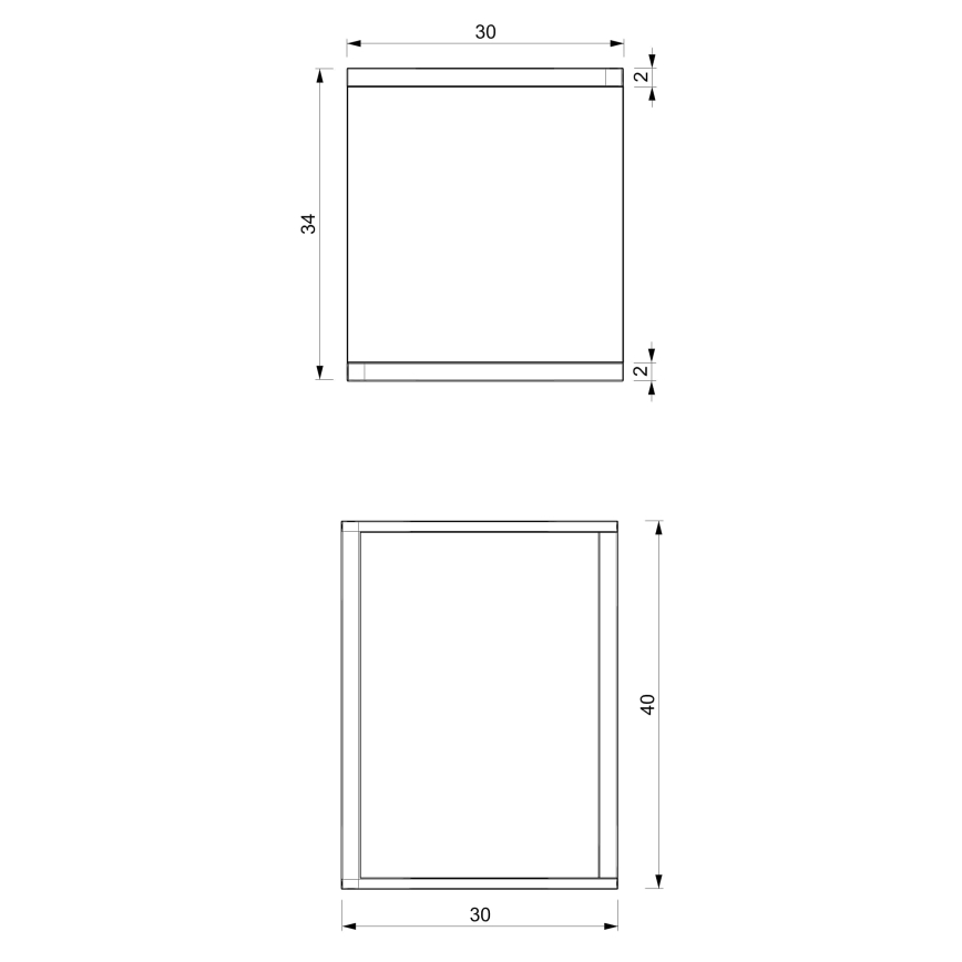 Lillealus 40x30x34 cm valge