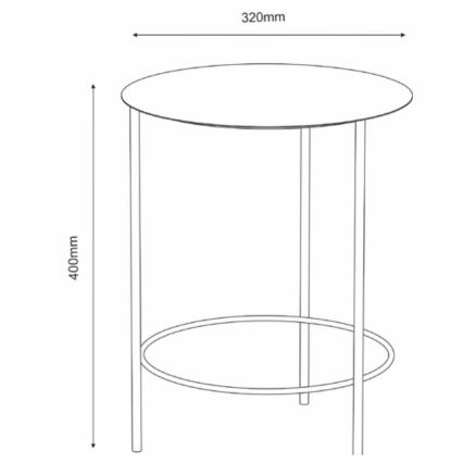 Lillealus 40x32 cm valge