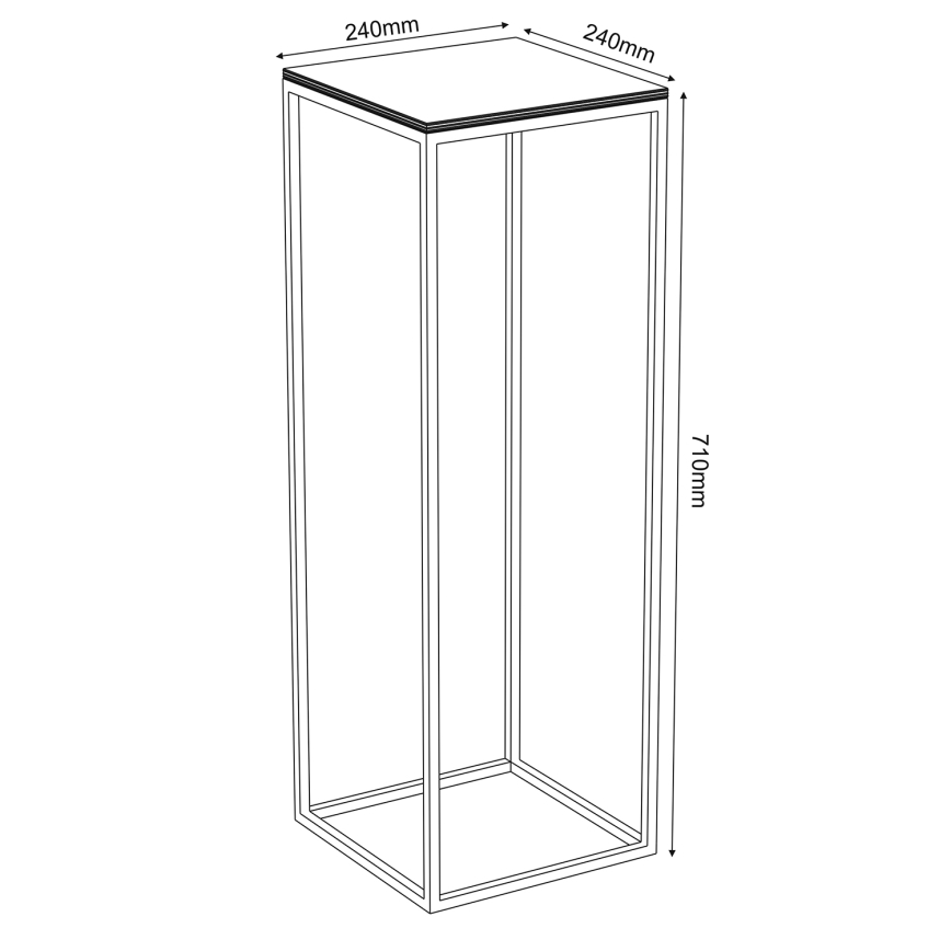 Lillealus 70x24 cm valge
