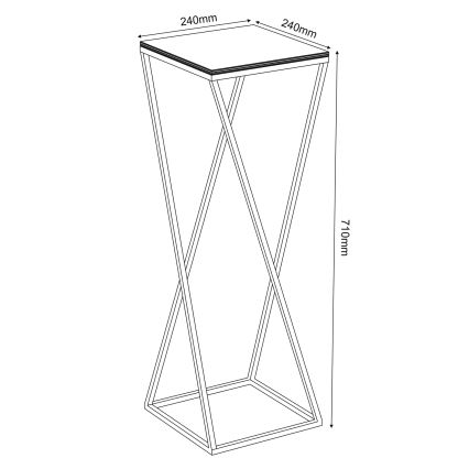 Lillealus 70x24 cm valge