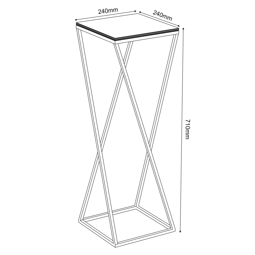Lillealus 70x24 cm valge