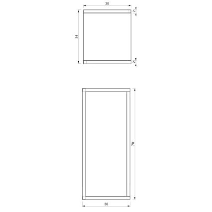 Lillealus 70x30x34 cm must