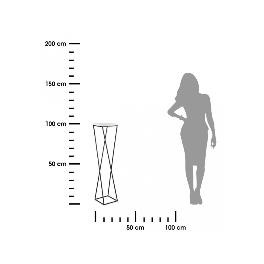 Lillealus LOFT 100x24 cm must/valge