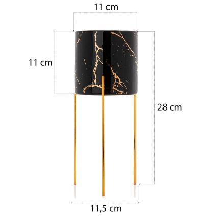 Lillealus NILA 28x11 cm must/kuldne