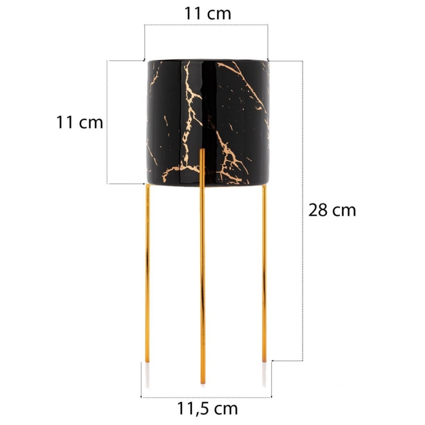 Lillealus NILA 28x11 cm must/kuldne