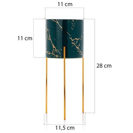 Lillealus NILA 28x11 cm roheline/kuldne