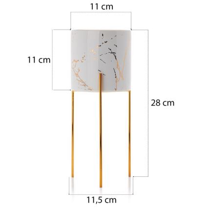 Lillealus NILA 28x11 cm valge/kuldne