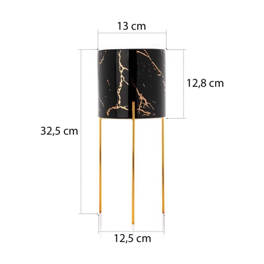 Lillealus NILA 32,5x13 cm must/kuldne