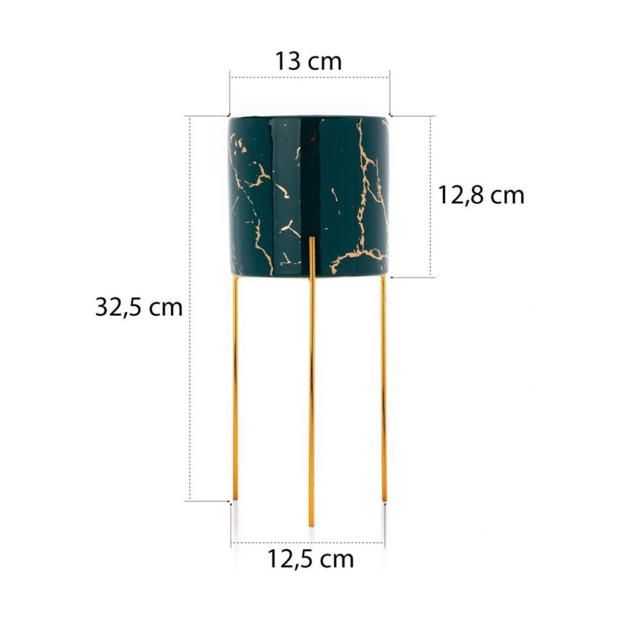 Lillealus NILA 32,5x13 cm roheline/kuldne