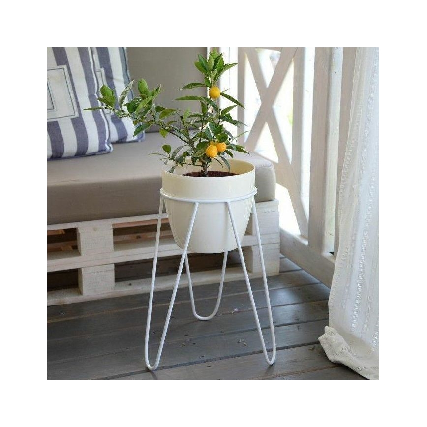 Lillepoti alus LOFT 50x30 cm valge