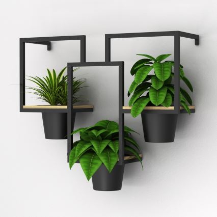 Lillepott seinale 46x53 cm must