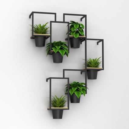 Lillepott seinale 46x53 cm must