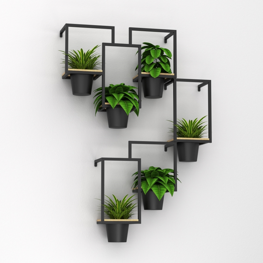 Lillepott seinale 46x53 cm must