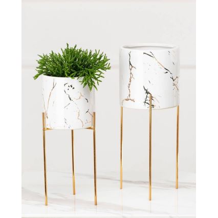 Lilleseade NILA 32,5x13 cm valge/kuldne