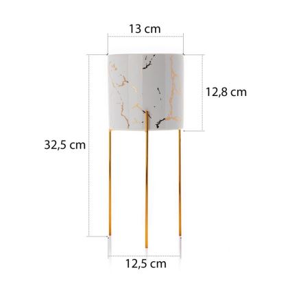 Lilleseade NILA 32,5x13 cm valge/kuldne