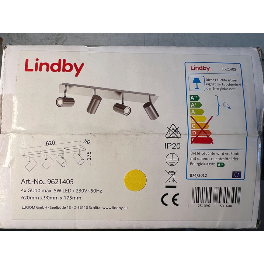 Lindby - Kohtvalgusti 4xGU10/5W/230V