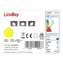 Lindby - KOMPLEKT 3x LED Süvistatav valgusti ANDREJ 3xLED/4W/230V