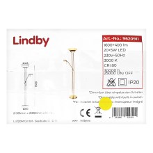 Lindby - LED Hämardatav põrandalamp YVETA LED/20W/230V + LED/5W/230V