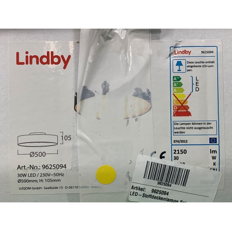 Lindby - LED Laevalgusti SAIRA LED/30W/230V
