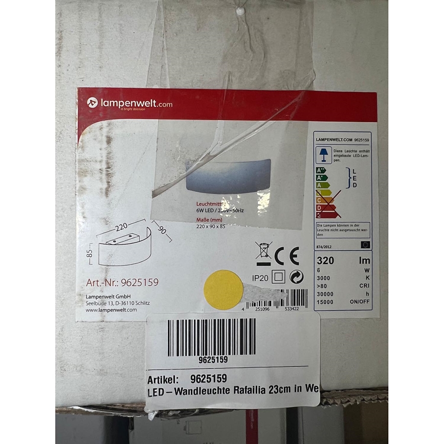 Lindby - LED Seinavalgusti RAFAELIA LED/6W/230V