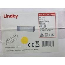 Lindby - LED Seinavalgusti RANIK LED/7W/230V