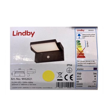 Lindby - LED Väli seinavalgusti SHERIN LED/10,8W/230V IP54