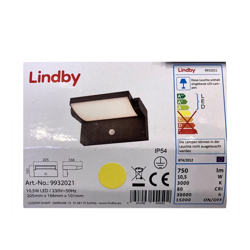 Lindby - LED Väli seinavalgusti SHERIN LED/10,8W/230V IP54
