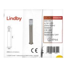 Lindby - LED Välivalgusti BELEN LED/4,1W/230V IP44