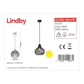 Lindby - Lühter FRANCES 1xE27/60W/230V