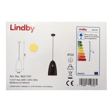 Lindby - Lühter TOLA 1xE27/60W/230V