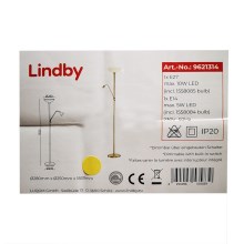Lindby - Põrandalamp JOST 1xE27/10W/230V + 1xE14/5W