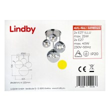 Lindby - Ripplühter RAVENA 2xE27/40W/230V + 2xE27/25W