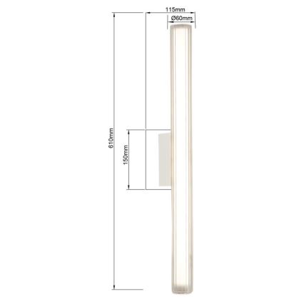 LED vannitoa peeglivalgusti LINEA LED/12W/230V 3000/4000/6000K IP44 61 cm valge