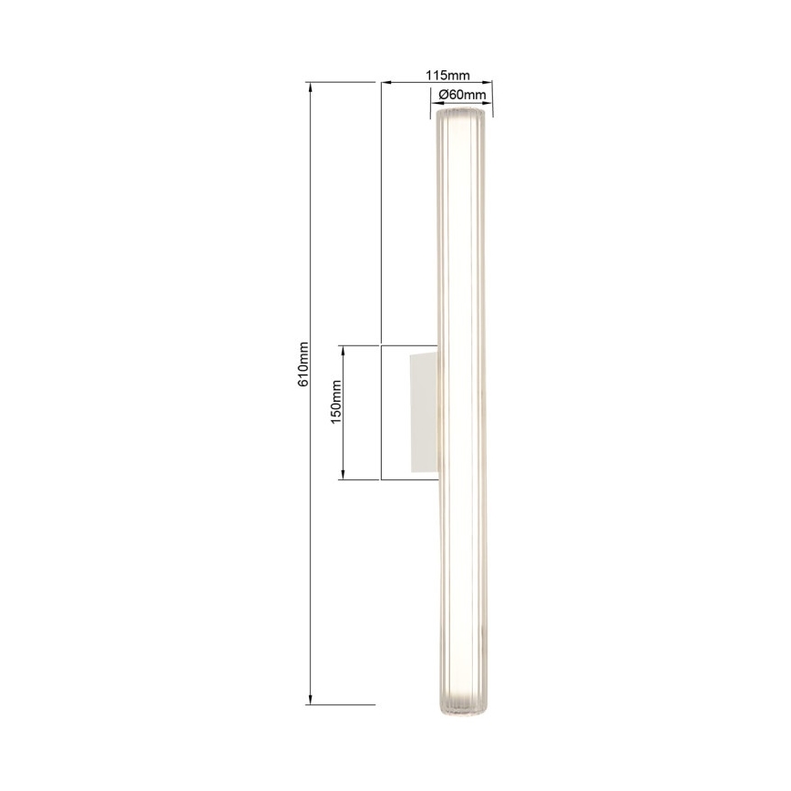 LED vannitoa peeglivalgusti LINEA LED/12W/230V 3000/4000/6000K IP44 61 cm valge