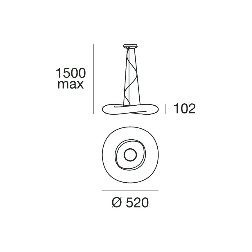 Linea Light 8005 - LED Hämardatav lühter MR. MAGOO LED/23W/230V d. 52 cm
