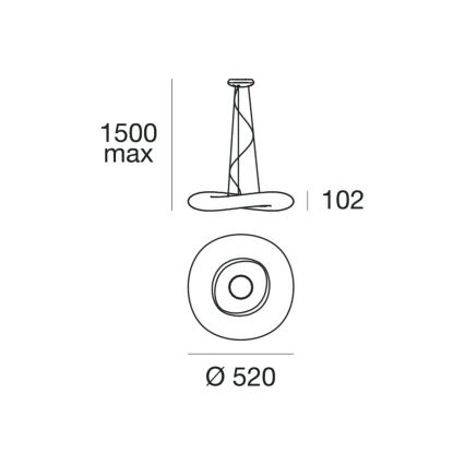 Linea Light 8005 - LED Hämardatav lühter MR. MAGOO LED/23W/230V d. 52 cm