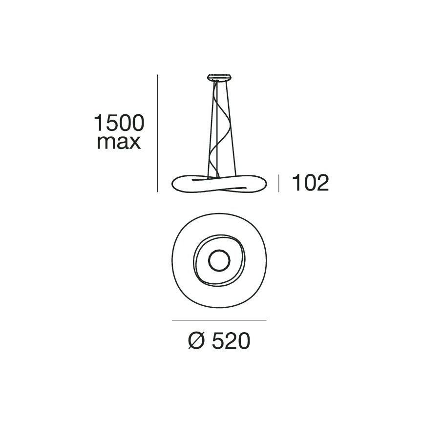 Linea Light 8005 - LED Hämardatav lühter MR. MAGOO LED/23W/230V d. 52 cm