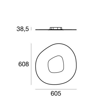 Linea Light 90346 - LED Laevalgusti ANTIGUA LED/38W/230V 60,8 cm CRI 90 valge