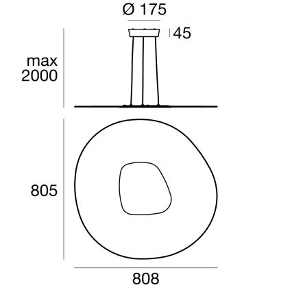 Linea Light 90349 - LED Lühter ANTIGUA LED/46W/230V 80,8 cm CRI 90 valge