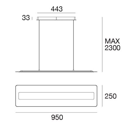 Linea Valgustus 8936 - LED Lühter ANTILE LED/45W/230V CRI 90 valge