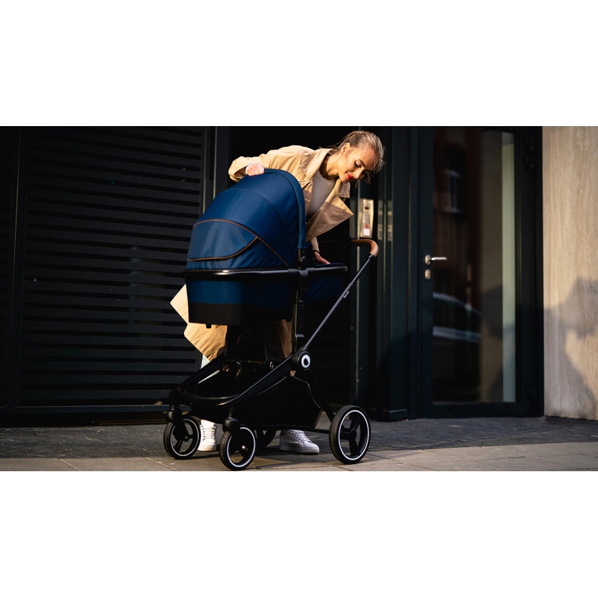 Lionelo - 2-ühes kombineeritud vanker MIKA, tumesinine