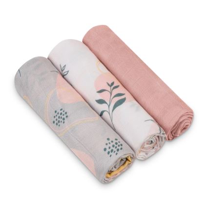 Lionelo - 3 bambusest mähkmeid BAMBOO SET 70x70 cm Leaf